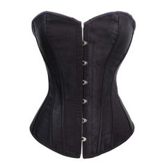 Red Overbust Corset For Women Sexy Satin Glue Bone Bustiers PQA808B