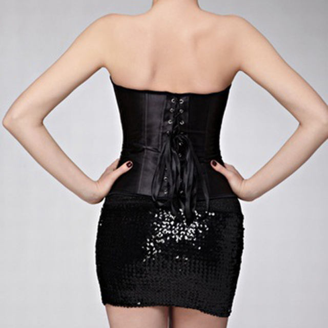Black Formal Overbust Corselet For Women Sexy Corset PQH09