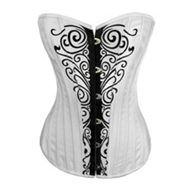 White Glue Bone Fashion Overbust Corselet For Women Sexy Corset PQAW04