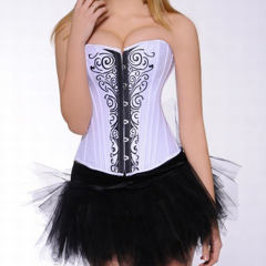 White Glue Bone Fashion Overbust Corselet For Women Sexy Corset PQAW04