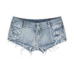 Hollow Out Denim Shorts Sexy Club Jeans Low Waist Hot Pants PQ646