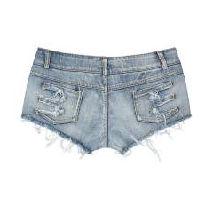 Hollow Out Denim Shorts Sexy Club Jeans Low Waist Hot Pants PQ646