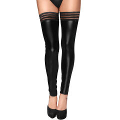 Faux Leather Wear Women Sexy PU Stockings PQ6775