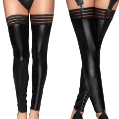 Faux Leather Wear Women Sexy PU Stockings PQ6775