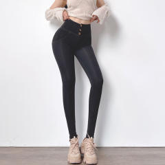 Light Blue Denim Pants Hight Waist Bubble Butt Jeans Women PQ304A