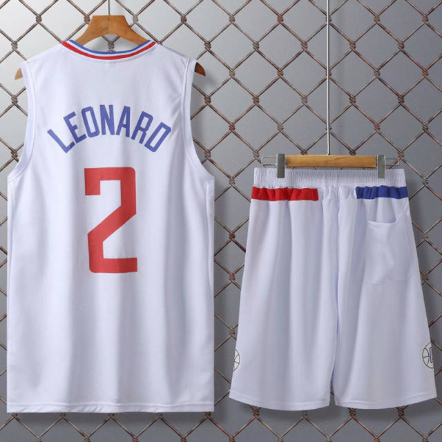 Los Angeles Clippers Basketball Clothing Kawhi Leonard Outfit Basketball Team Jersey PQKL002A