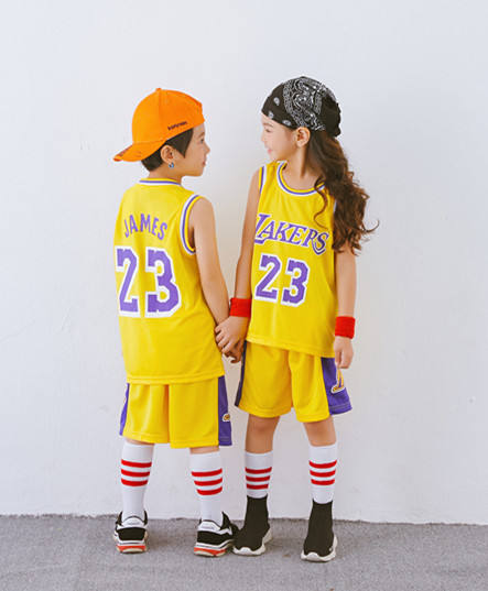 Famous Basketball Stars Sport Outfit For Kids Basketball Team Jersey PQBT789