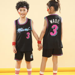 Miami Heat Basketball Jersey Dwyane Wade Outfit Basketball Team Uniform PQDW001