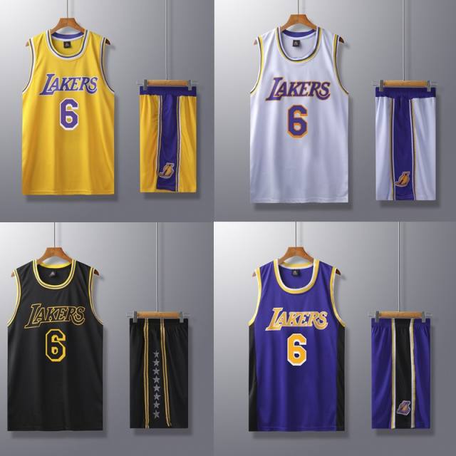 Los Angeles Lakers Basketball Clothing James Outfit Basketball Team Jersey PQLB005
