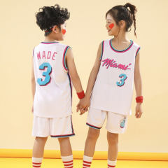 Miami Heat Basketball Jersey Dwyane Wade Outfit Basketball Team Uniform PQDW001