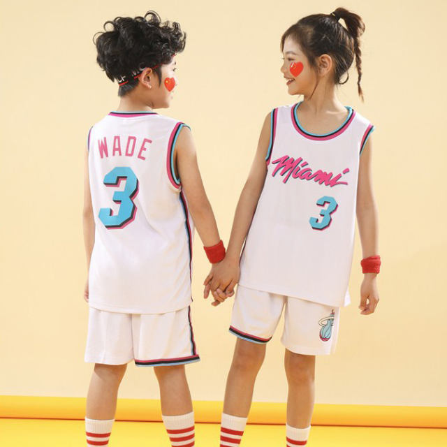 Miami Heat Basketball Jersey Dwyane Wade Outfit Basketball Team Uniform PQDW001