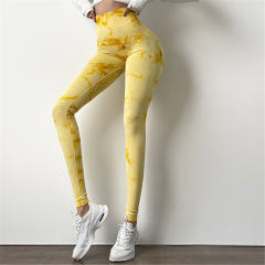 Tie Dye High Waist Yoga Leggings Women Seamless Workout Athletic Pants PQZRK01
