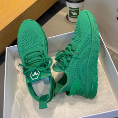 Green Women Flykniting Casul Shoes Sport Shoes PQA7701C