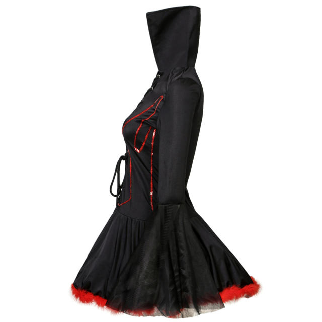 Black Halloween Evil Fancy Dress Carnival Haunted House Costume PQ113B