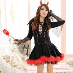 Black Halloween Evil Fancy Dress Carnival Haunted House Costume PQ113B