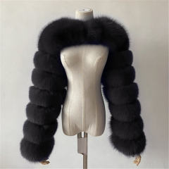 Dark Blue Winter Coat Women Faux Fur Shawl Long Sleeve Vest PQ00236A