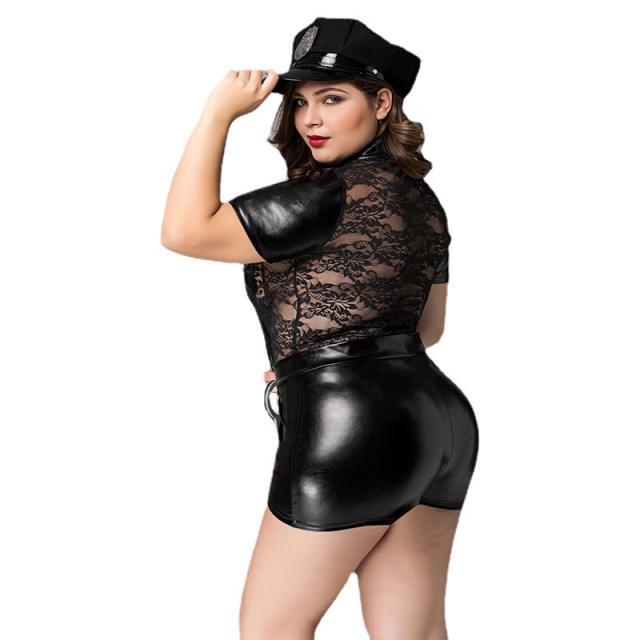 Plus Size Police Costume for Women Carnival Cosplay Cops Outfits PQ71102