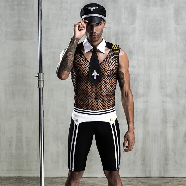 Sailor Carnival Costume Captain Suit For Men Cosplay Unifrom PQ7206