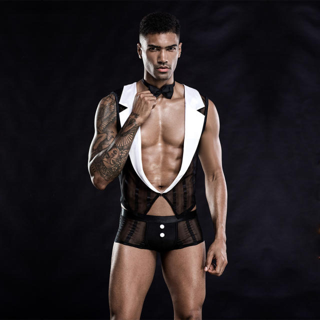 Carnival Maid Costume Gay Club Waiter Suit For Men Cosplay Unifrom PQ7221 ML-05