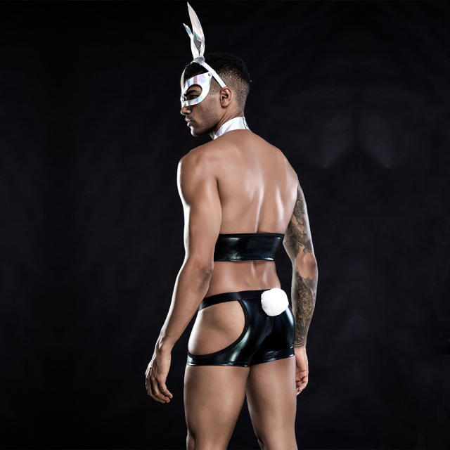 Sexy Bunny Carnival Costume For Men Cosplay Rabbit Uniform PQ7218