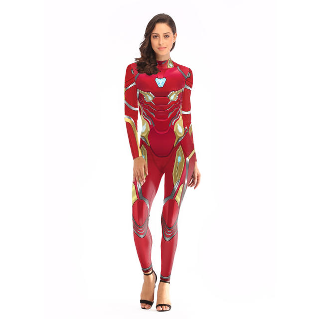 Woman American Comic Superhero Costume Sexy Super Hero Jumpsuit PQWB009