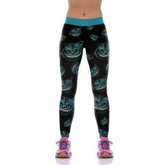 Skull Printed Pants Women Cartoon Trousers Halloween Leggings WKYK1003