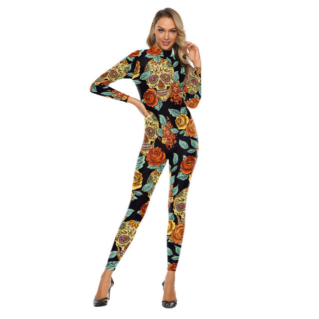 3D Printed Leopard Jumpsuit Comic Superhero Halloween Costume PQ B142-109
