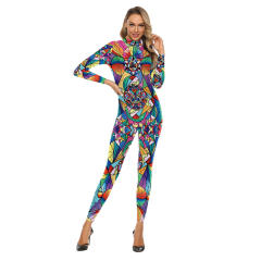 3D Printed Leopard Jumpsuit Comic Superhero Halloween Costume PQ B142-109