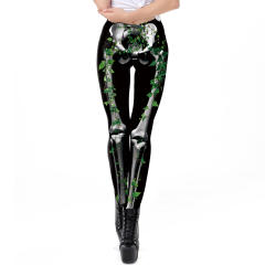 Skeleton Cartoon Trousers Woman 3D Printed Pants Halloween Leggings WKDK1063
