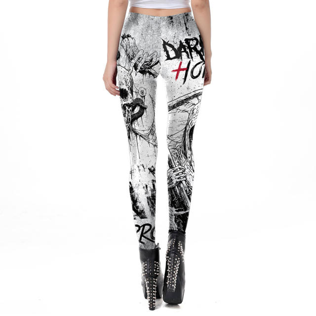 Cartoon Trousers Woman Fashion Pants 3D Print Halloween Leggings WKDK1069
