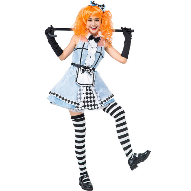 Halloween Alice in Wonderland Fancy Dress Carnival Cosplay Costume PQ9007