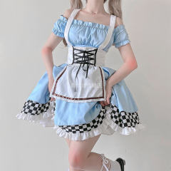 Carnival Costume Maid Cosplay Fancy Dress Alice in Wonderland PQJ027