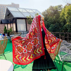 Wholesale Ethnic Silk Beach Towel Seaside Sunscreen Cotton Scarf PQ8803-21