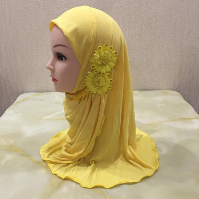 Wholesale Model Middle East Kerchief Children Ethnic Ice Silk Scarf PQH081