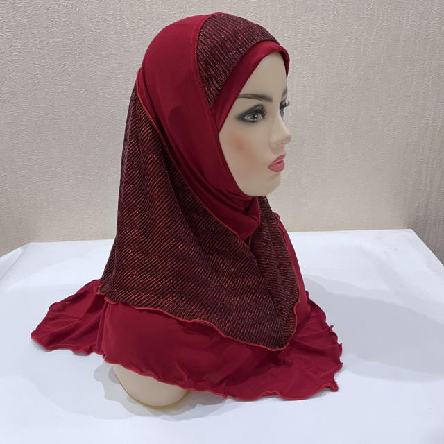 Wholesale Women Middle East Kerchief Ethnic Lady Cotton Scarf PQH076