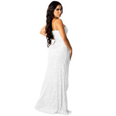 High Split Rhinestone Evening Dress Sequin Cocktail Dresses PQ5263