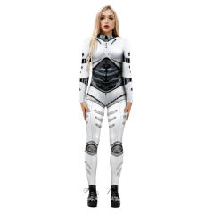 Machine Armor Costume 3D Digital Printing Slim Cos Jumpsuit PQBAX171