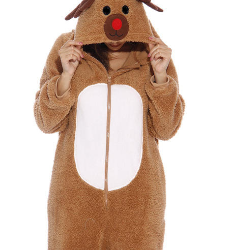 Christmas Elk Pajamas Women Moose Uniform Xmas Reindeer Fancy Dress Sexy Costume PQ1193