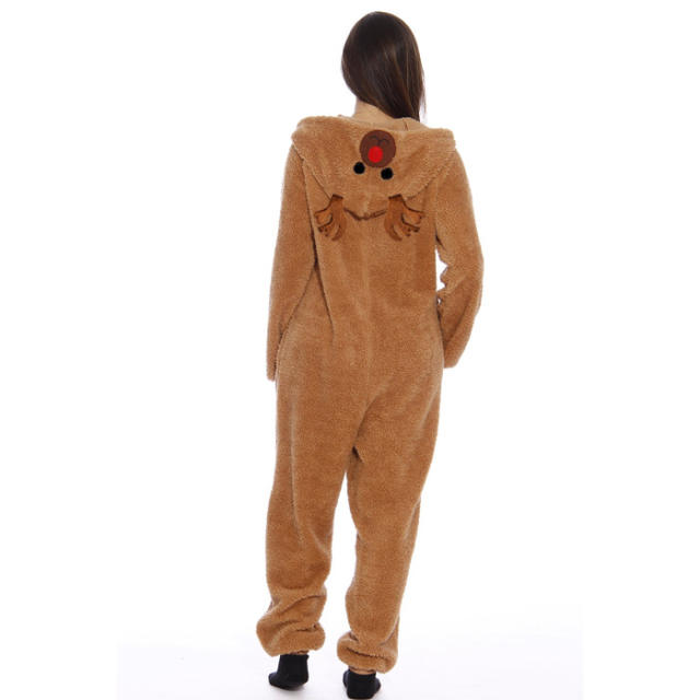 Christmas Elk Pajamas Women Moose Uniform Xmas Reindeer Fancy Dress Sexy Costume PQ1193