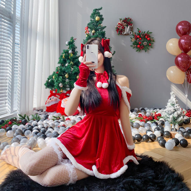 Santa Costume For Women Fantasy Bunny Uniform Christmas Battlesuit PQCH255