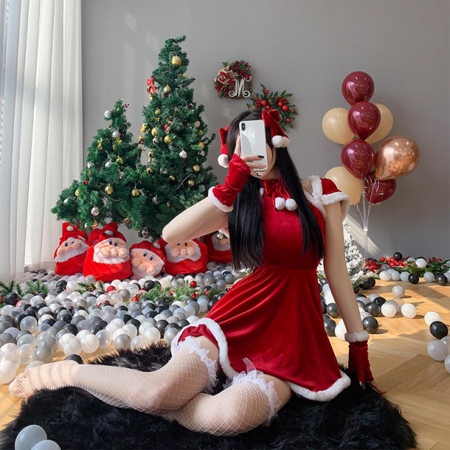 Santa Costume For Women Fantasy Bunny Uniform Christmas Battlesuit PQCH255