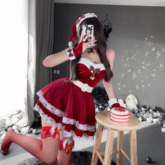 Women Xmas Costume Sexy Fancy Dress Christmas Uniform Clubwear PQ340