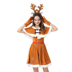 Christmas Reindeer Fancy Dresses Women Elk Uniform Sexy Xmas Costume PQ243