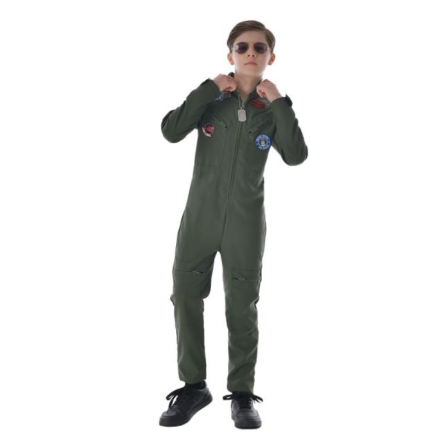 2022 Halloween Top Gun Kids Costume Pilot Uniform For Children PQ22533