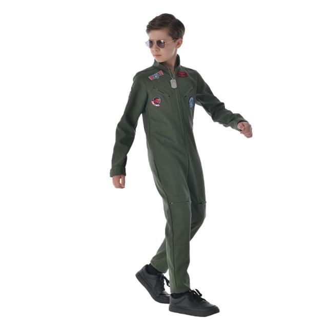 2022 Halloween Top Gun Kids Costume Pilot Uniform For Children PQ22533
