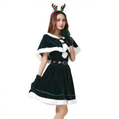 Woman Elk Costume Christmas Reindeer Fancy Dress Uniform Sexy Xmas PQ242