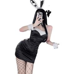 Christmas Bunny Girl Uniform Xmas Rabbit Costume Santa Fancy Dress PQ348
