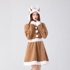 Christmas Reindeer Fancy Dress Woman Elk Uniform Sexy Xmas Costume PQ314