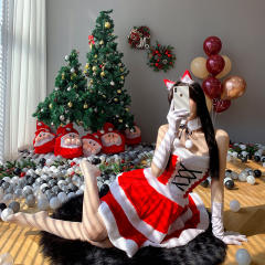 Xmas Rabbit Costume Christmas Bunny Girl Uniform Santa Fancy Dress PQ309