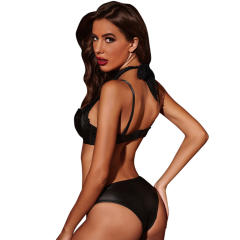 PVC Bra Sets Women Sexy Faux Leather Underwear PQSH024
